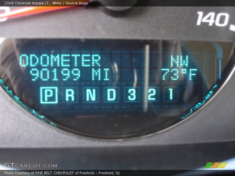 White / Neutral Beige 2008 Chevrolet Impala LT