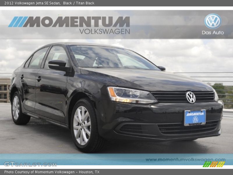 Black / Titan Black 2012 Volkswagen Jetta SE Sedan