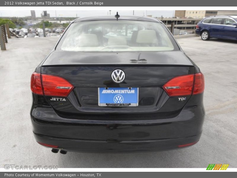 Black / Cornsilk Beige 2012 Volkswagen Jetta TDI Sedan