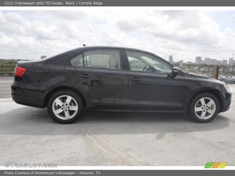 Black / Cornsilk Beige 2012 Volkswagen Jetta TDI Sedan