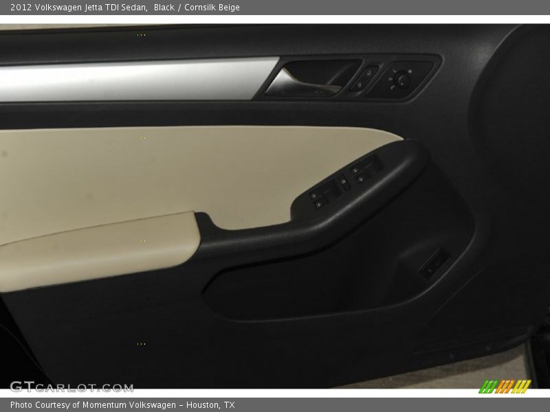 Black / Cornsilk Beige 2012 Volkswagen Jetta TDI Sedan