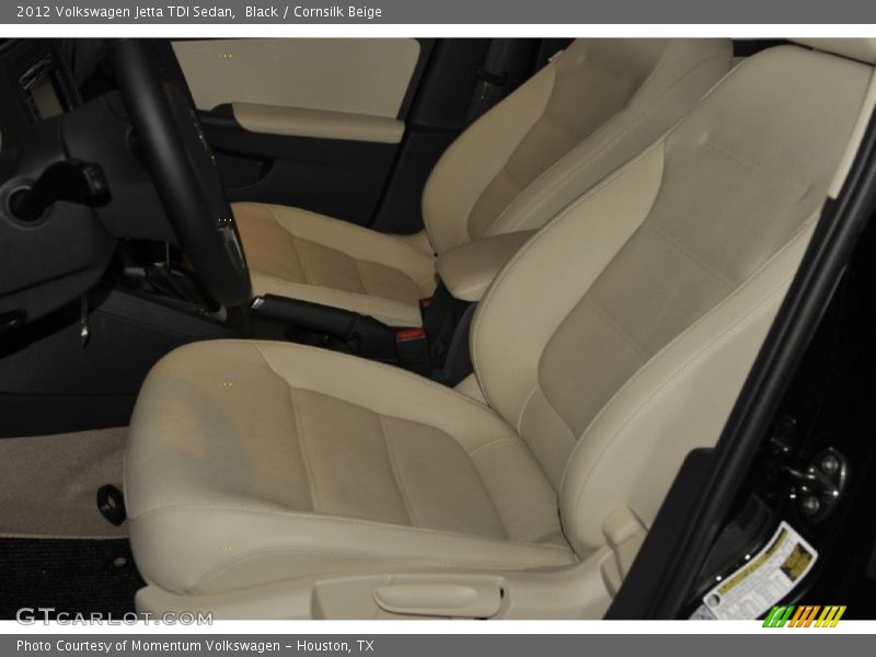 Black / Cornsilk Beige 2012 Volkswagen Jetta TDI Sedan