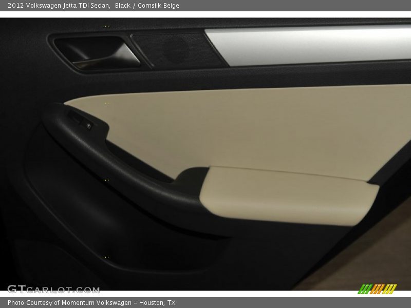 Black / Cornsilk Beige 2012 Volkswagen Jetta TDI Sedan