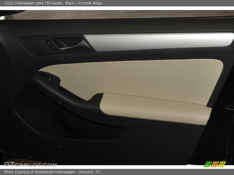 Black / Cornsilk Beige 2012 Volkswagen Jetta TDI Sedan