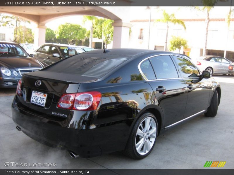 Obsidian Black / Black/Red Walnut 2011 Lexus GS 450h Hybrid