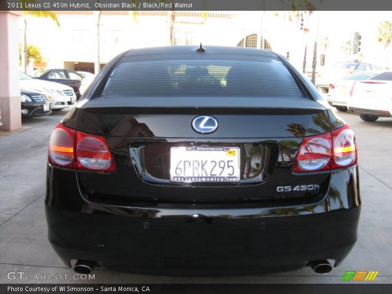 Obsidian Black / Black/Red Walnut 2011 Lexus GS 450h Hybrid