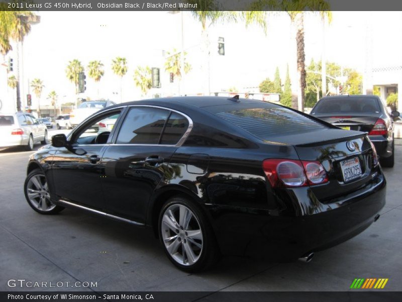 Obsidian Black / Black/Red Walnut 2011 Lexus GS 450h Hybrid