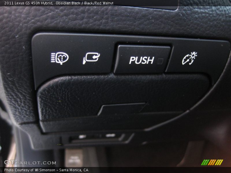 Obsidian Black / Black/Red Walnut 2011 Lexus GS 450h Hybrid