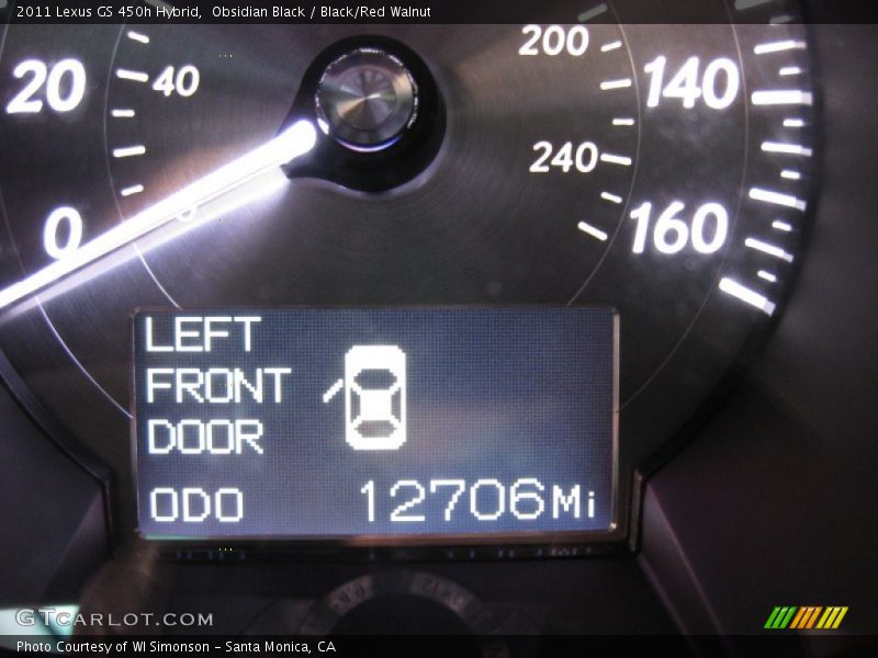 Obsidian Black / Black/Red Walnut 2011 Lexus GS 450h Hybrid