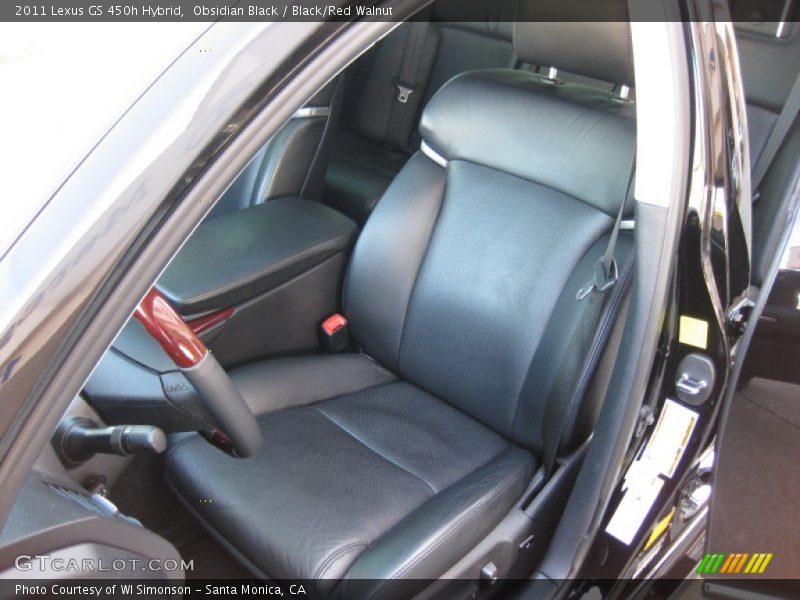 Obsidian Black / Black/Red Walnut 2011 Lexus GS 450h Hybrid