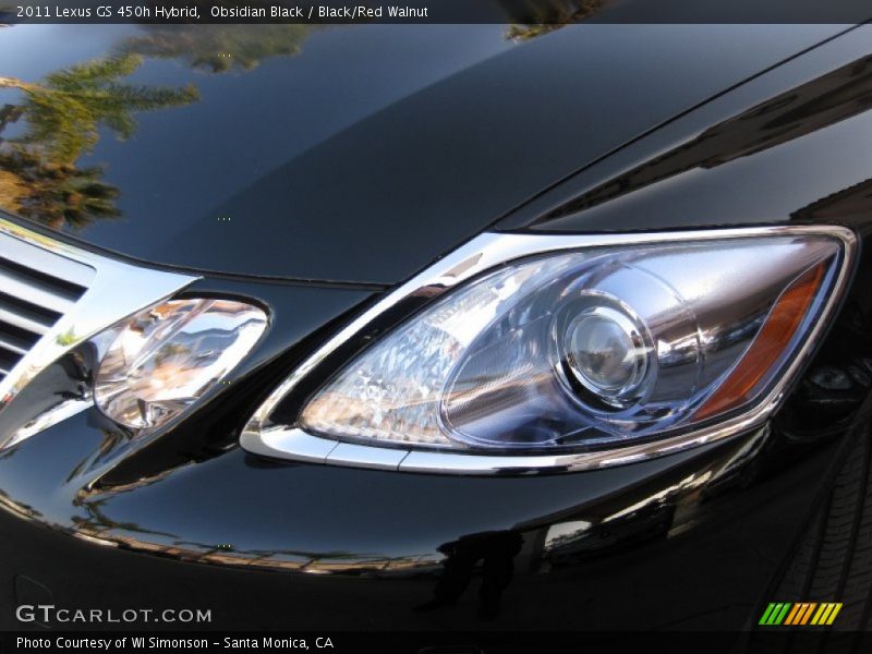 Obsidian Black / Black/Red Walnut 2011 Lexus GS 450h Hybrid