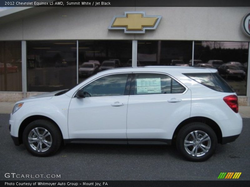 Summit White / Jet Black 2012 Chevrolet Equinox LS AWD