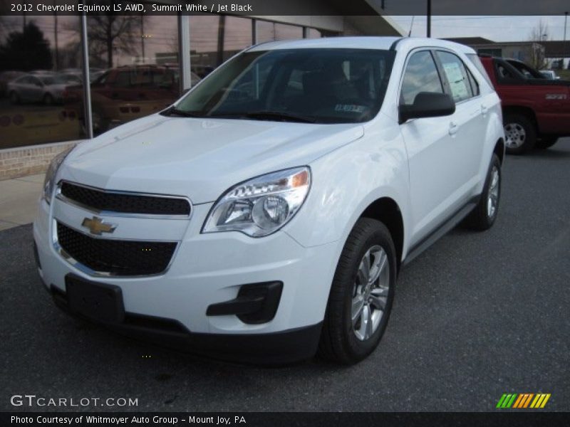 Summit White / Jet Black 2012 Chevrolet Equinox LS AWD