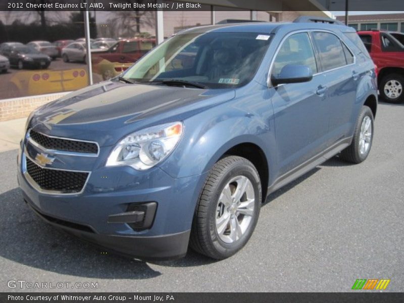 Twilight Blue Metallic / Jet Black 2012 Chevrolet Equinox LT AWD