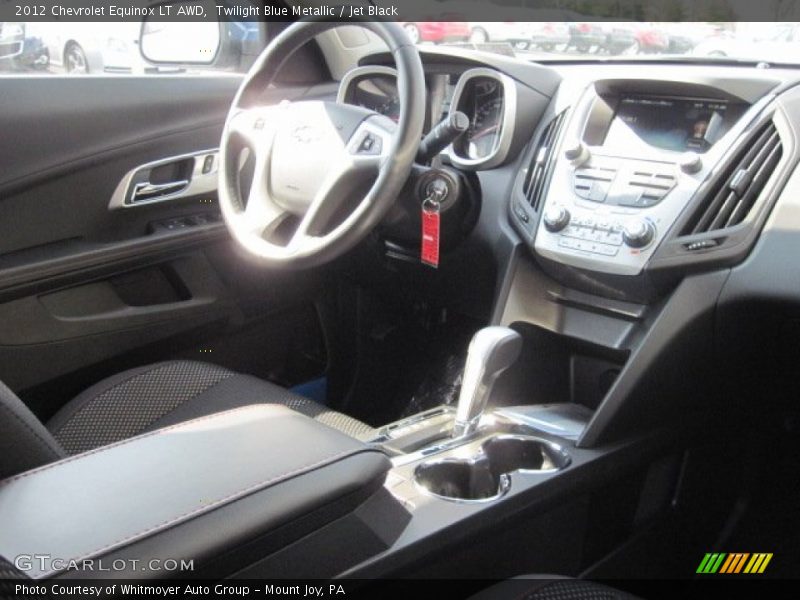 Twilight Blue Metallic / Jet Black 2012 Chevrolet Equinox LT AWD
