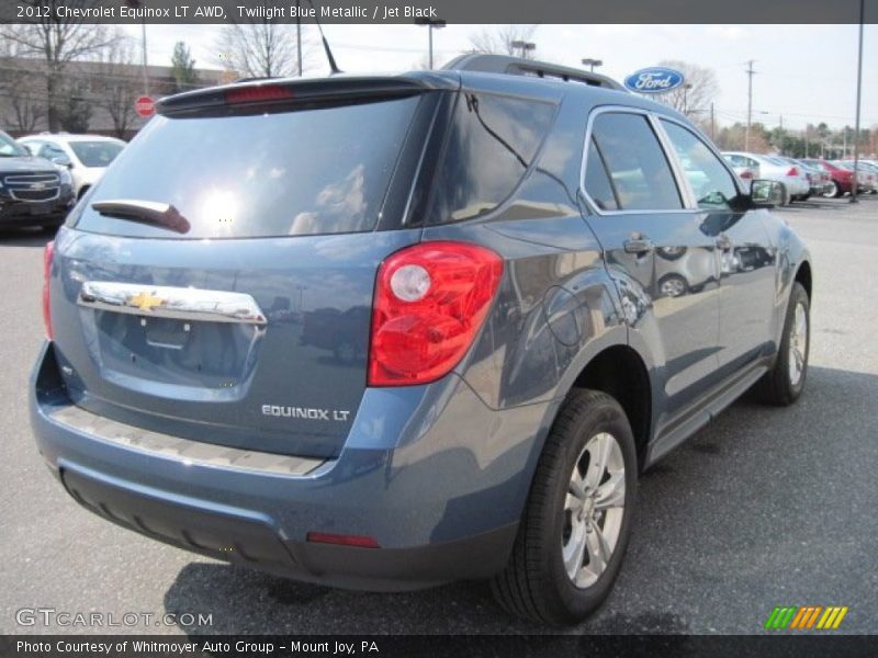 Twilight Blue Metallic / Jet Black 2012 Chevrolet Equinox LT AWD