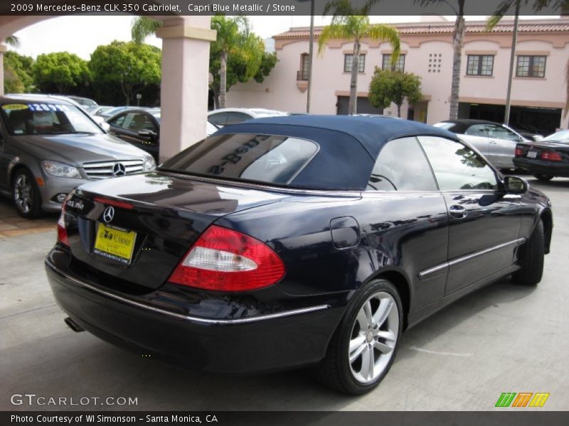 Capri Blue Metallic / Stone 2009 Mercedes-Benz CLK 350 Cabriolet