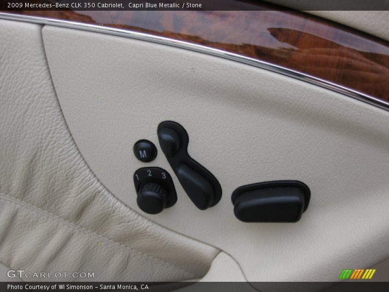 Capri Blue Metallic / Stone 2009 Mercedes-Benz CLK 350 Cabriolet