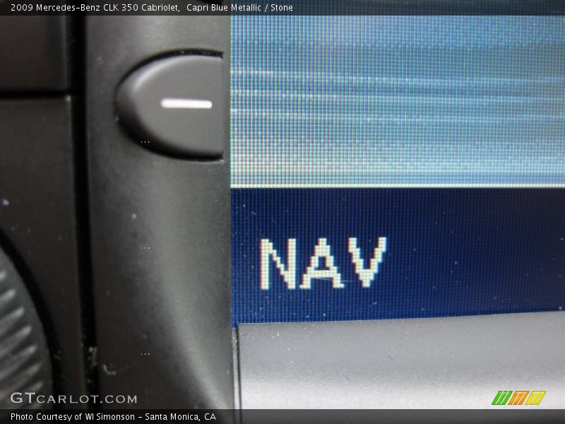 Capri Blue Metallic / Stone 2009 Mercedes-Benz CLK 350 Cabriolet