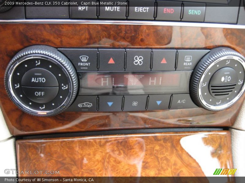 Capri Blue Metallic / Stone 2009 Mercedes-Benz CLK 350 Cabriolet
