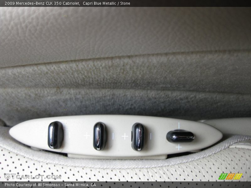 Capri Blue Metallic / Stone 2009 Mercedes-Benz CLK 350 Cabriolet