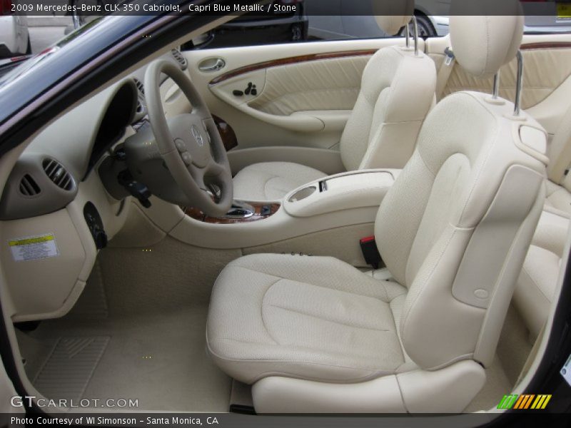 Capri Blue Metallic / Stone 2009 Mercedes-Benz CLK 350 Cabriolet