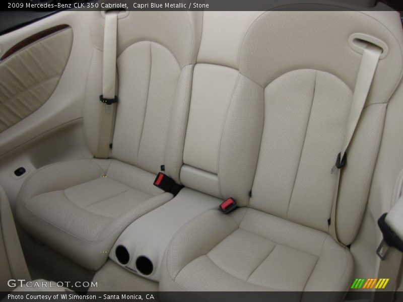 Capri Blue Metallic / Stone 2009 Mercedes-Benz CLK 350 Cabriolet