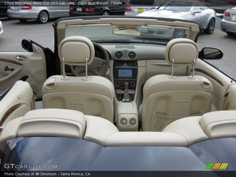 Capri Blue Metallic / Stone 2009 Mercedes-Benz CLK 350 Cabriolet