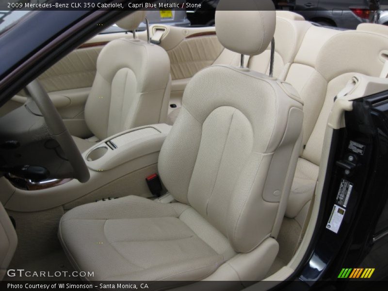 Capri Blue Metallic / Stone 2009 Mercedes-Benz CLK 350 Cabriolet