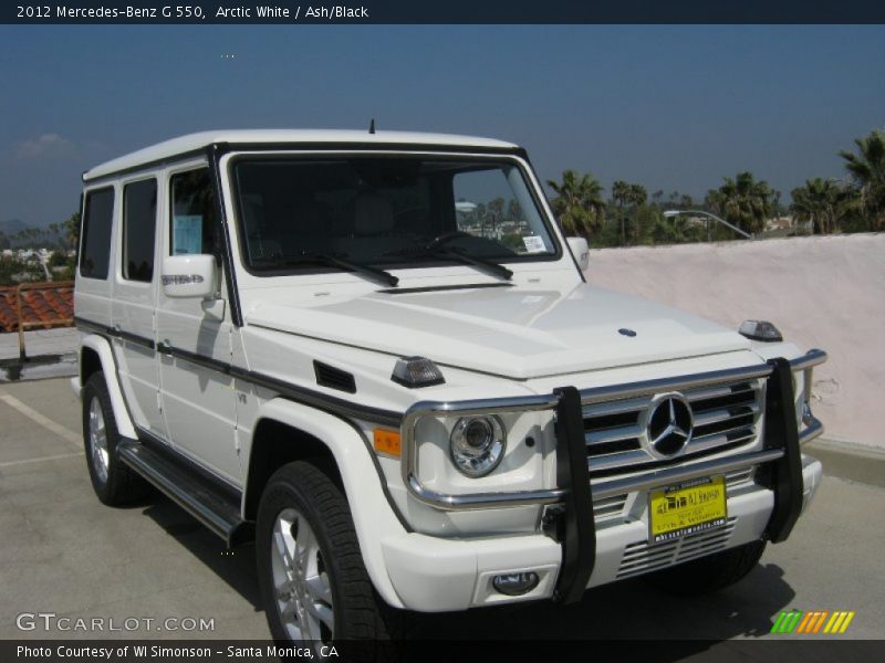 Arctic White / Ash/Black 2012 Mercedes-Benz G 550