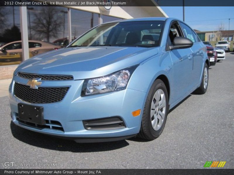 Ice Blue Metallic / Jet Black/Medium Titanium 2012 Chevrolet Cruze LS