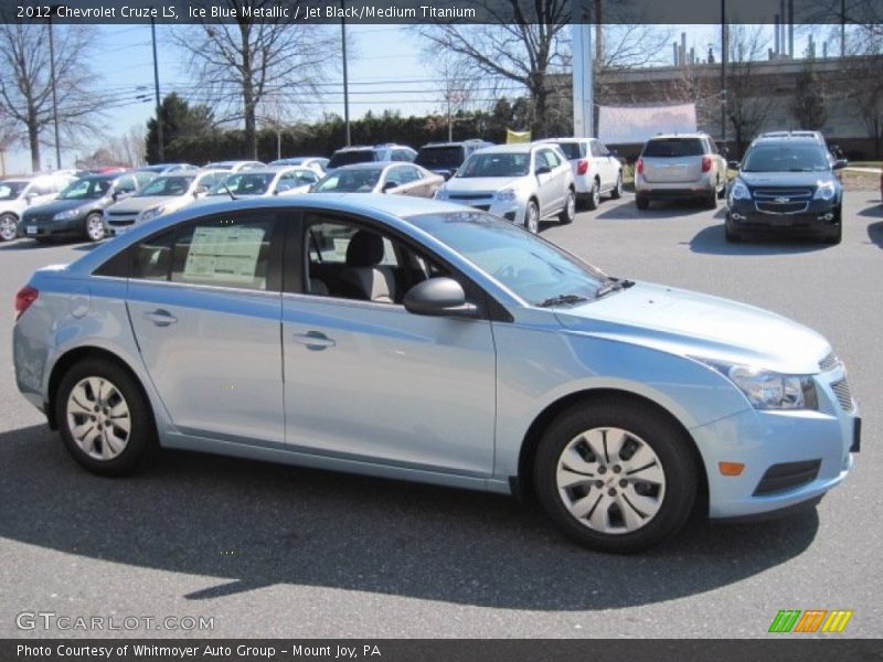 Ice Blue Metallic / Jet Black/Medium Titanium 2012 Chevrolet Cruze LS