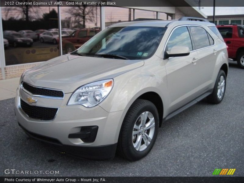 Gold Mist Metallic / Jet Black 2012 Chevrolet Equinox LT AWD