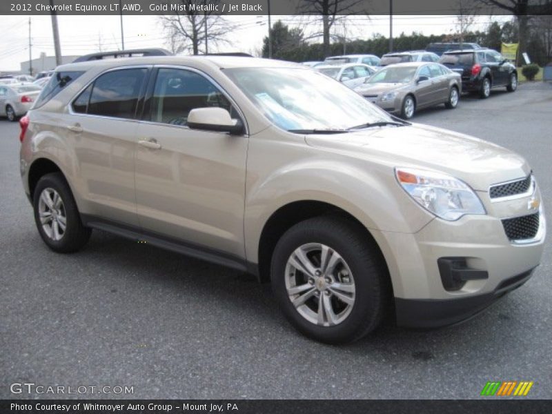 Gold Mist Metallic / Jet Black 2012 Chevrolet Equinox LT AWD