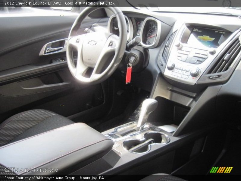 Gold Mist Metallic / Jet Black 2012 Chevrolet Equinox LT AWD