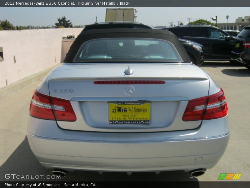 Iridium Silver Metallic / Black 2012 Mercedes-Benz E 350 Cabriolet