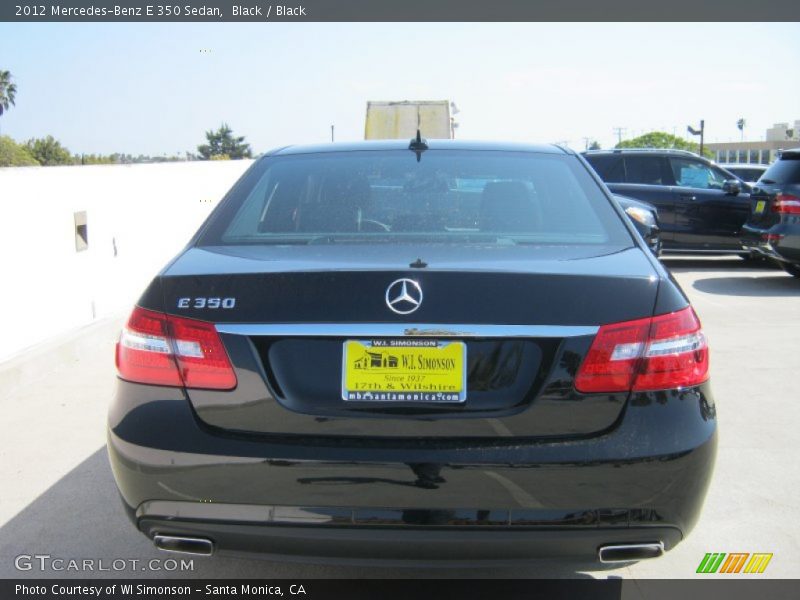Black / Black 2012 Mercedes-Benz E 350 Sedan