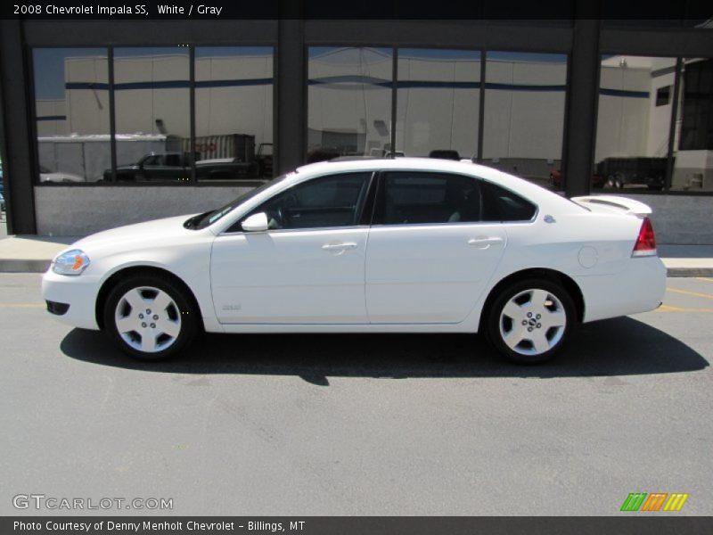 White / Gray 2008 Chevrolet Impala SS