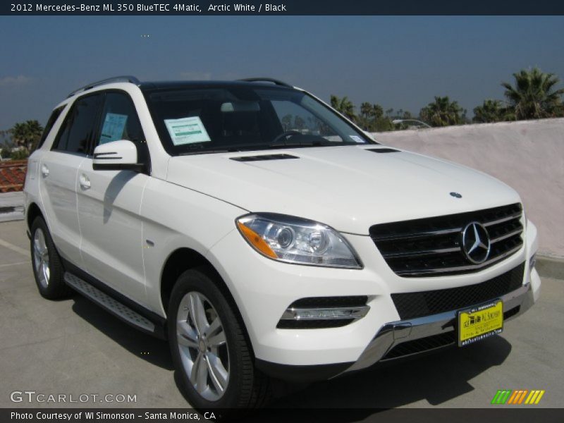 Arctic White / Black 2012 Mercedes-Benz ML 350 BlueTEC 4Matic