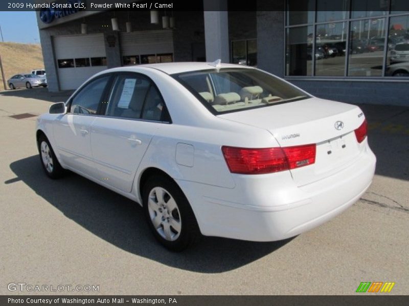 Powder White Pearl / Camel 2009 Hyundai Sonata GLS