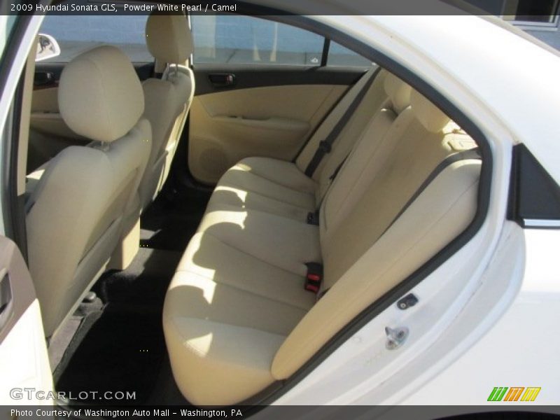Powder White Pearl / Camel 2009 Hyundai Sonata GLS