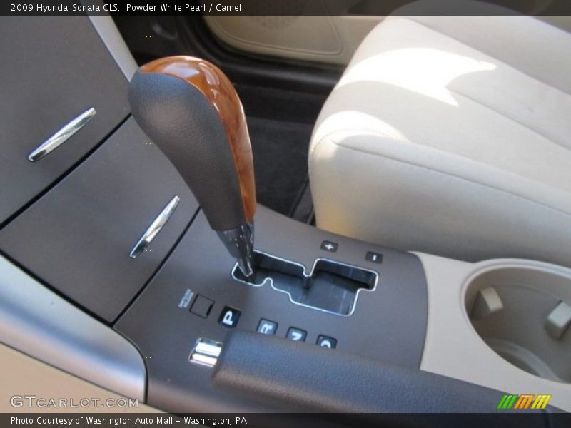 Powder White Pearl / Camel 2009 Hyundai Sonata GLS