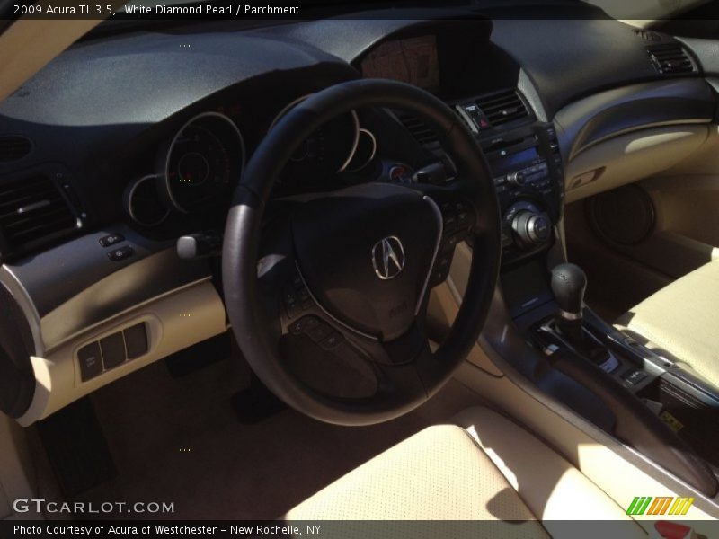 White Diamond Pearl / Parchment 2009 Acura TL 3.5