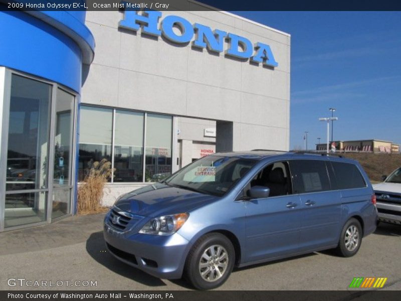 Ocean Mist Metallic / Gray 2009 Honda Odyssey EX-L