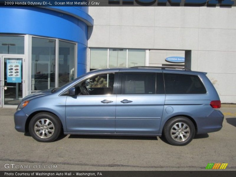 Ocean Mist Metallic / Gray 2009 Honda Odyssey EX-L