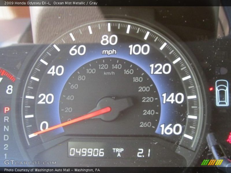 Ocean Mist Metallic / Gray 2009 Honda Odyssey EX-L