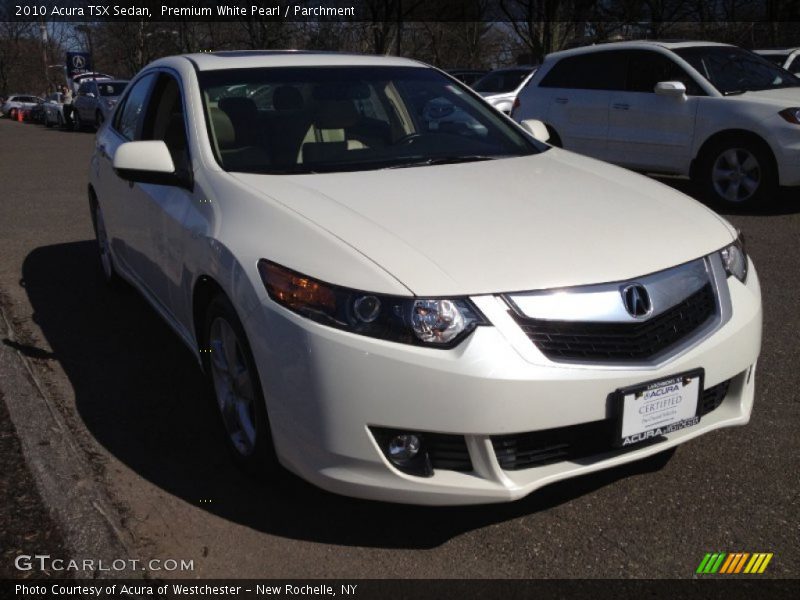 Premium White Pearl / Parchment 2010 Acura TSX Sedan