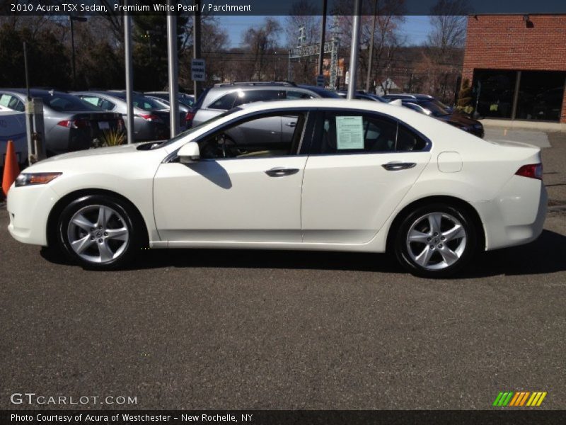 Premium White Pearl / Parchment 2010 Acura TSX Sedan