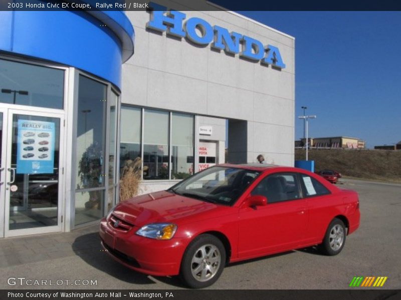 Rallye Red / Black 2003 Honda Civic EX Coupe