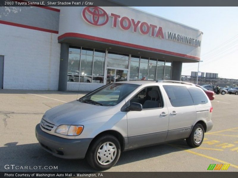 Silver Shadow Pearl / Gray 2003 Toyota Sienna LE